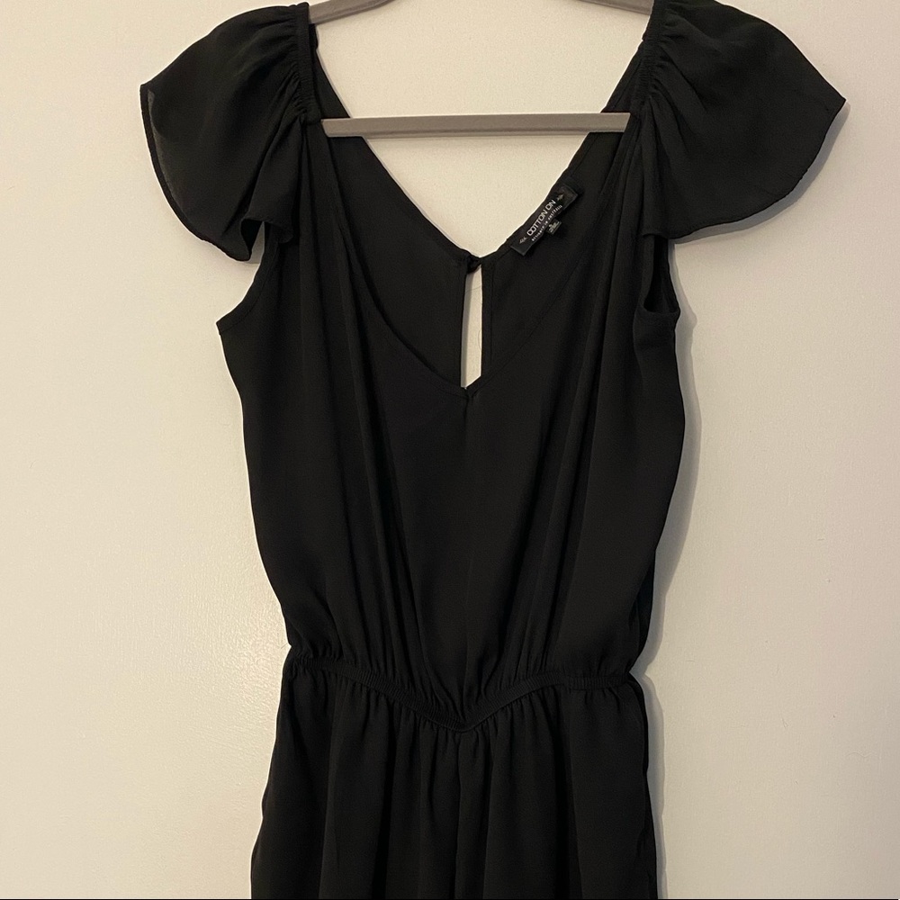 Black mesh romper